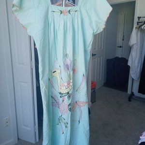 Aqua house dress